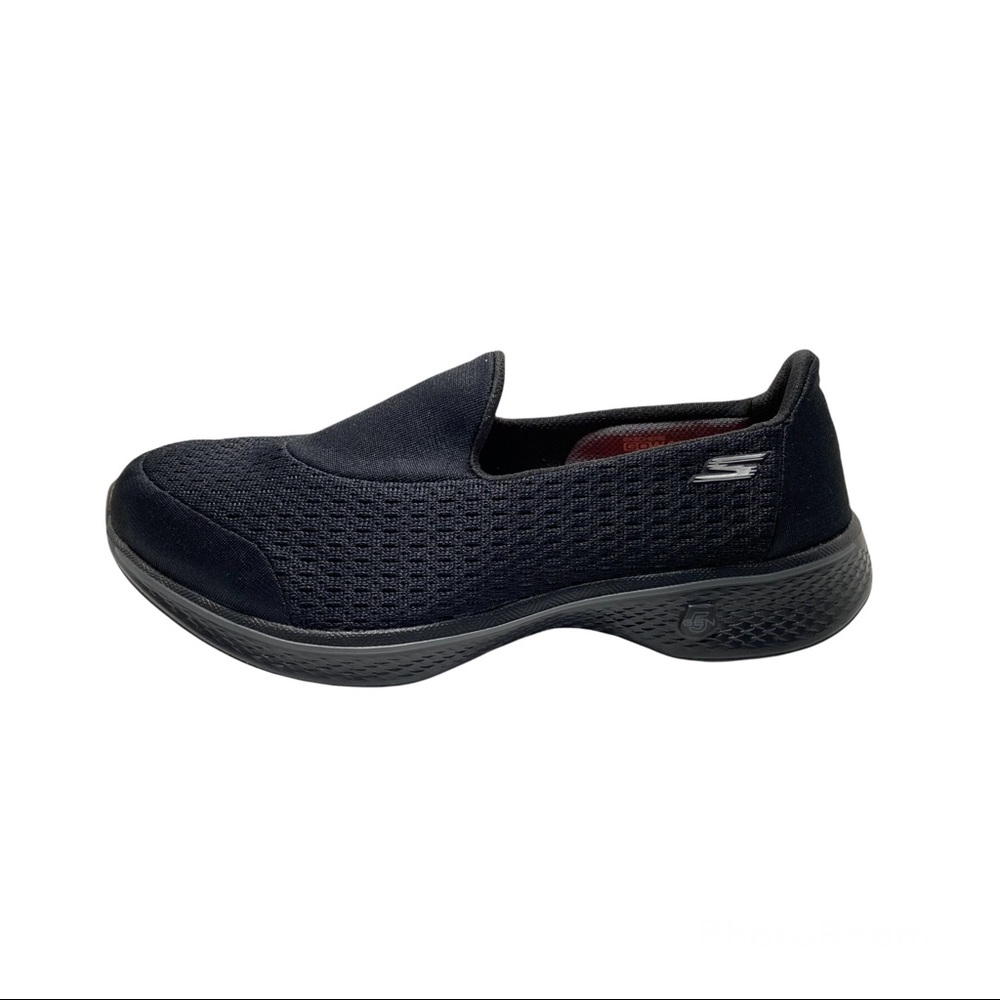 Skechers Black Slip-On Mesh Walking Shoe